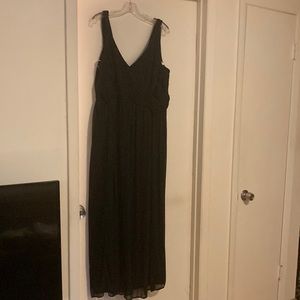 Bridesmaids dress Size 24 David’s Bridal Black Gown sleeveless